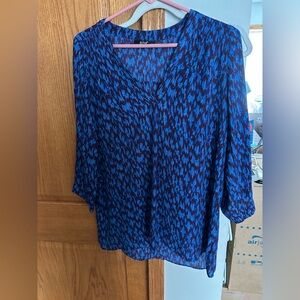 a.n.a Vibrant Blue patterned Blouse